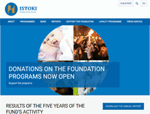 Tablet Screenshot of istoki-foundation.org